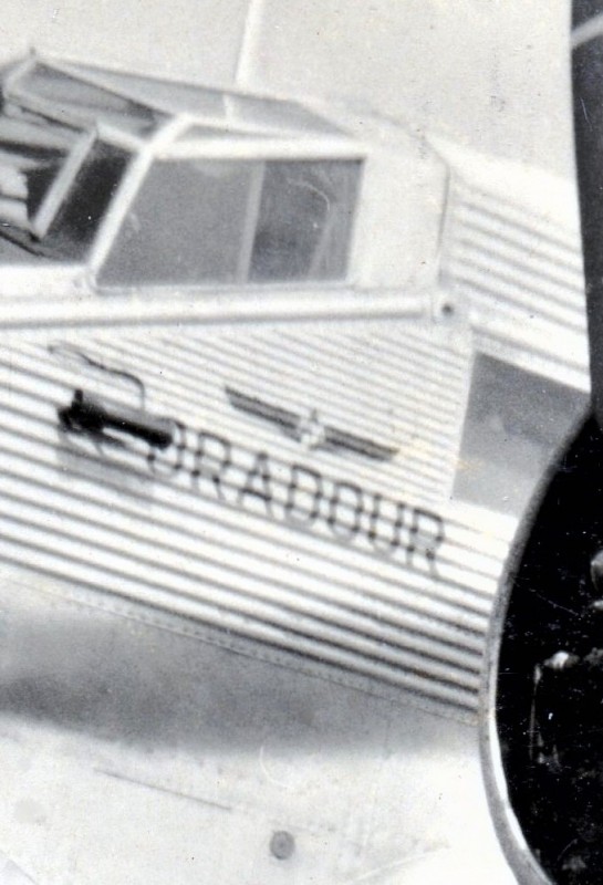 Oradour Aug 45 Parkin, x, Dad, Wakefield British Airways chocks     F BAJM AAC 016 Air France, built 1945 - Copy.jpg