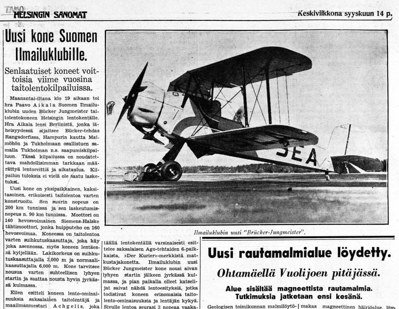 Helsingin Sanomat  14.9.1938 OH-SEA.jpg