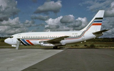SE-DKH på Arlanda den 18 september 1990.<br />Foto: Rolf Larsson